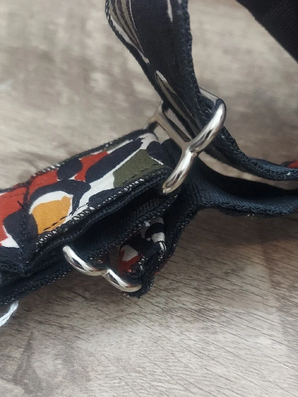Retro Mid-Century Abstract Handmade Custom Martingale Dog Collar 1.5